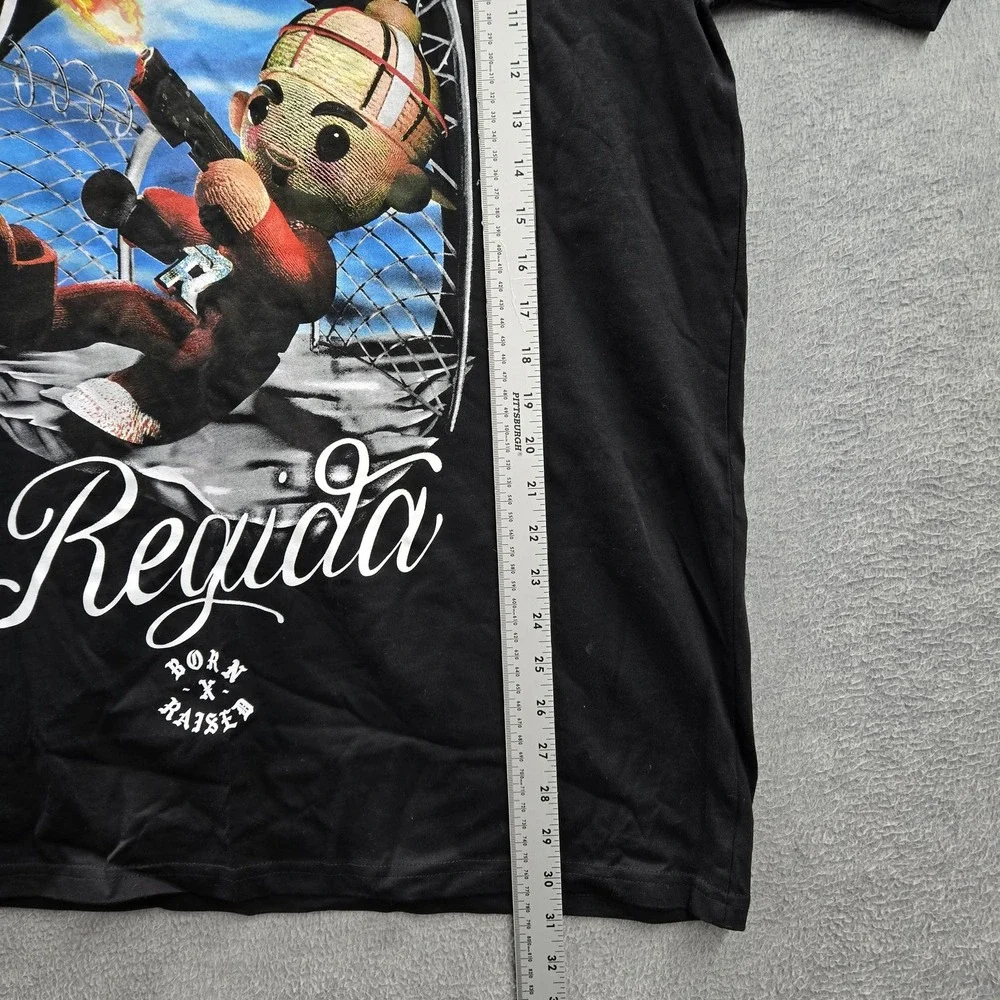 Born X Raised Men Shirt XL‎ Black Graphic Fuerza Regida Otra Peda Tour
